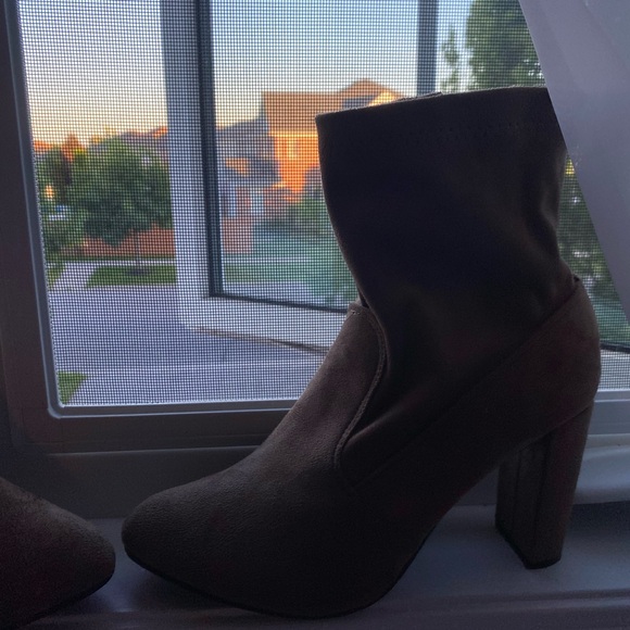 Brown Suede Booties - Picture 2 of 5
